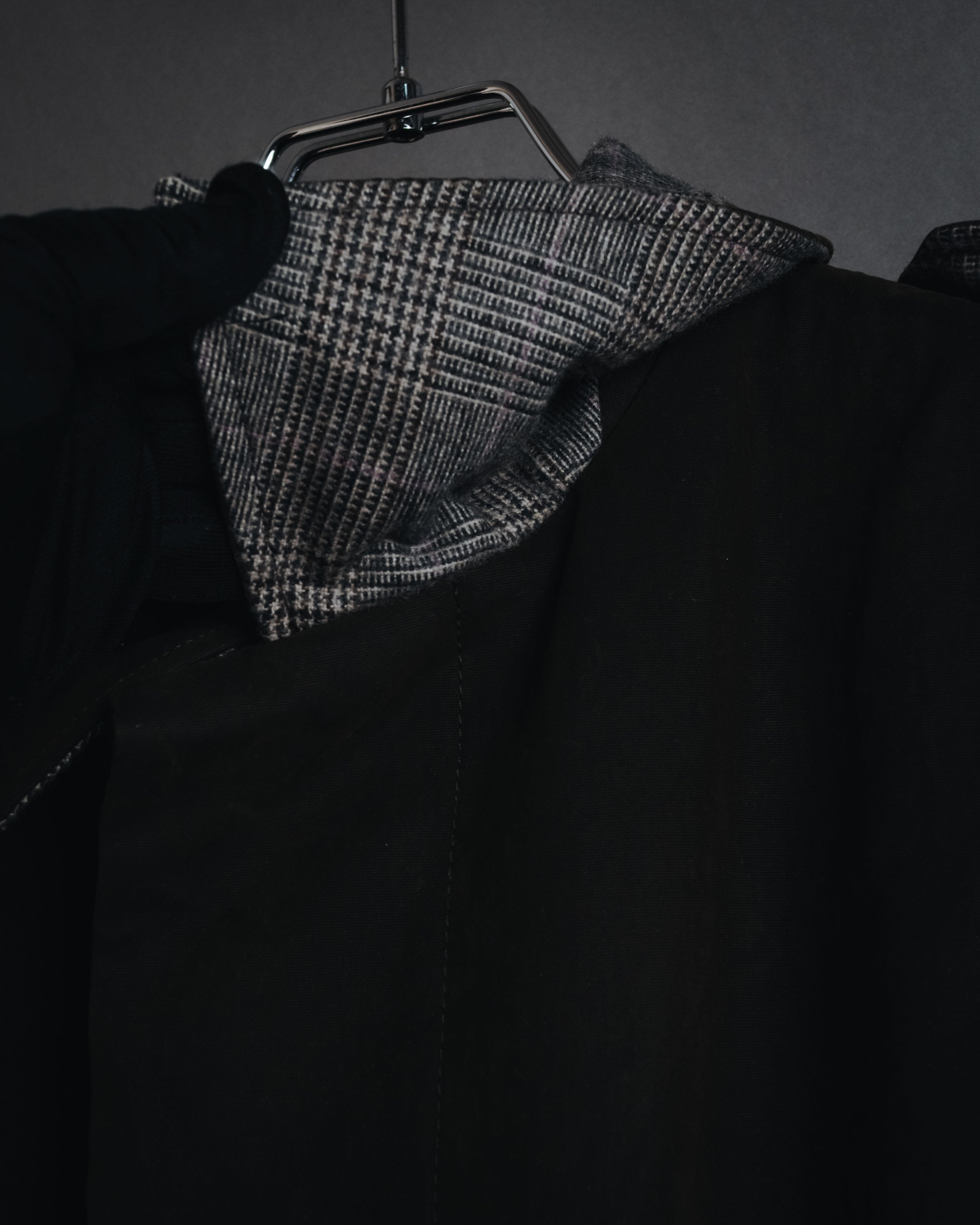 "DOLCE & GABBANA" 00’s resin coated patch detail belted coat