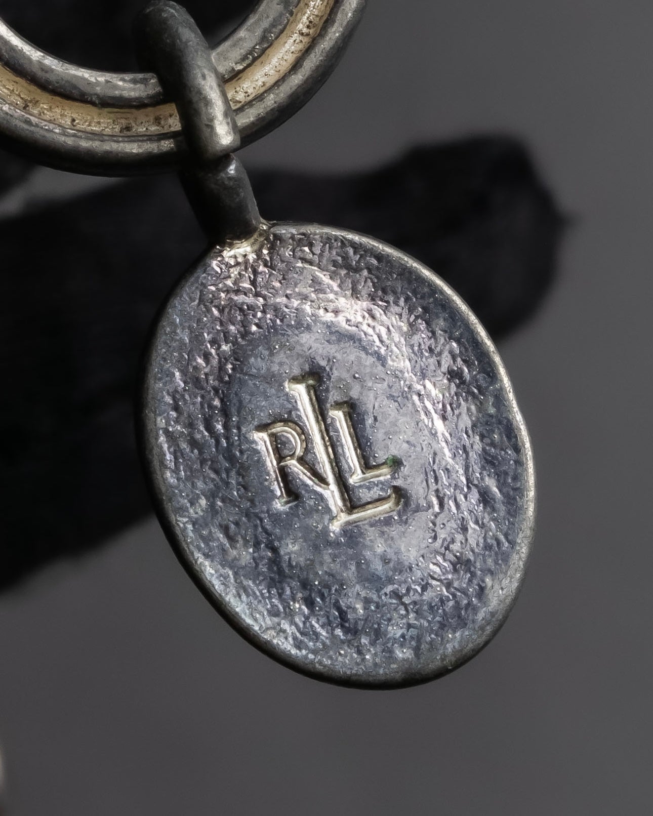 "Ralph Lauren" Circular toggle motif design silver bracelet