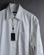 "GUCCI" Minimal collar detail white cotton shirt