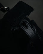 “YVES SAINT LAURENT” Late 2000s Muse Two grained leather flap hand bag