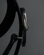 "Christian Dior" Logo buckle slim leather belt