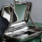 "Alexandar McQueen" Jewelry docking silver chain 2way mini bag