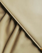 "CELINE" 80's-90's Vintage triangle flap gather leather shoulder bag