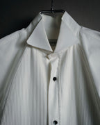 –SPECIAL– "Yves Saint Laurent" 00’s Tuxedo bib-front wing-collar dress shirt
