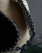 "LOEWE" Ring design leather corset necklace