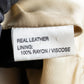 "LOEWE" 100% real leather off white color double zipper mid length coat