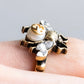 "GUCCI" Bee motif interlocking G ring