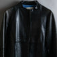 "PAUL SMITH" 100% sheep skin no collar leather jacket