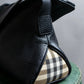 "BURBERRY" Silver parts rope fastening design leather crossbody shoulder bag