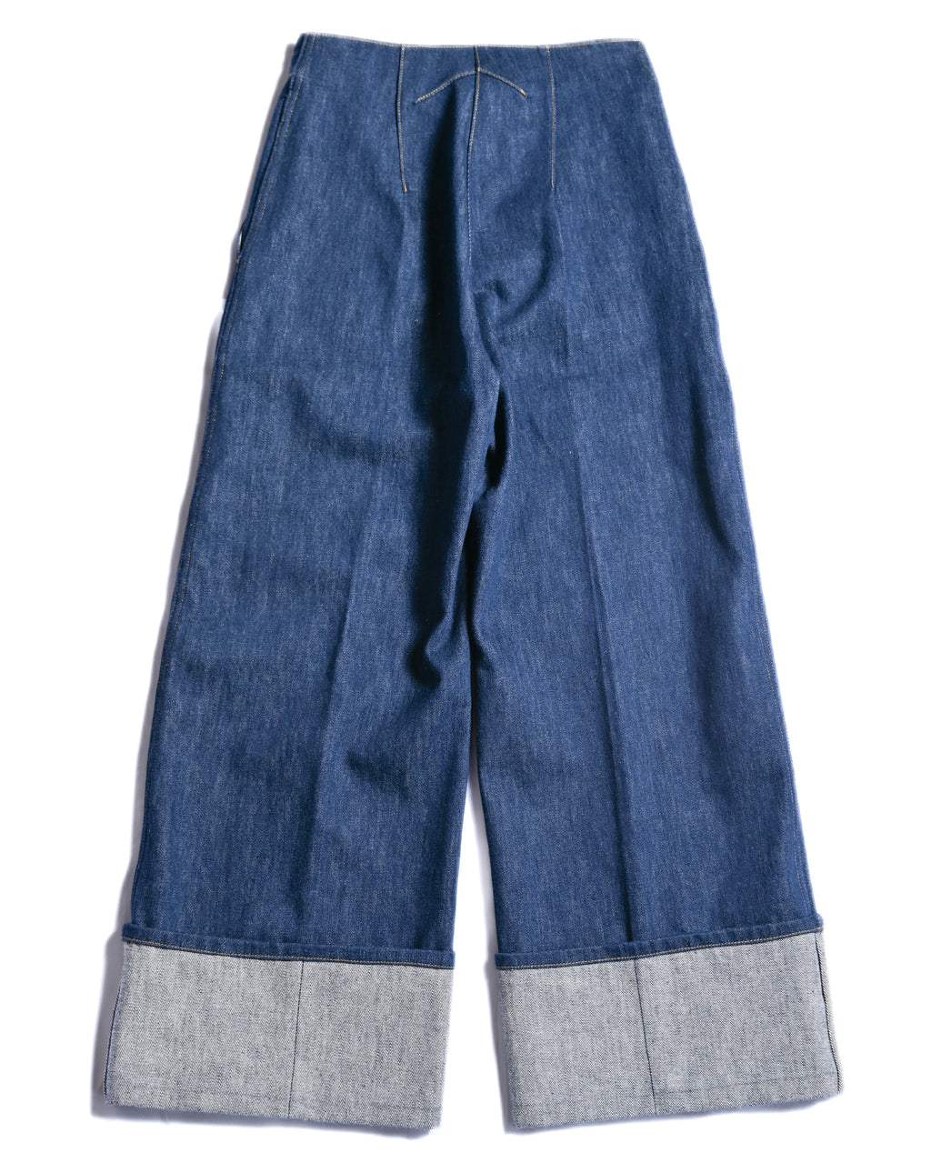 PATOU/ “Iconic Denim Trousers” Rolle Up Designed Denim