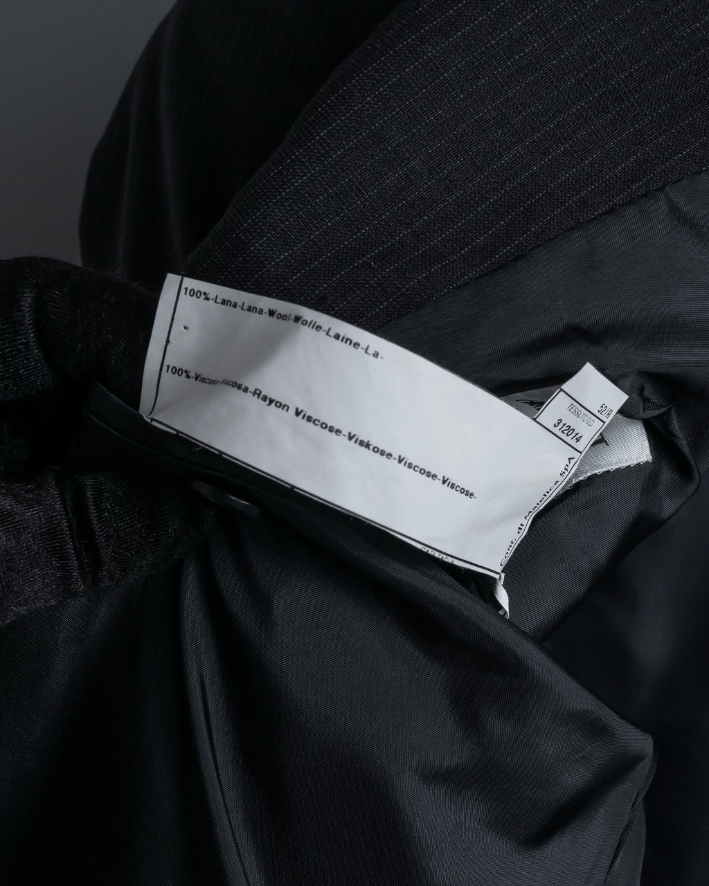 "ARMANI COLLEZIONI" Notched drape classically tailored jacket