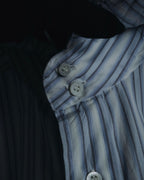 "GUCCI" Striped Spread Collar Shirt with Contrast Cuffs