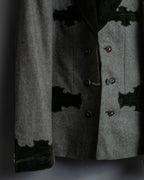 Vintage velor switching Tyrolean tailored jacket