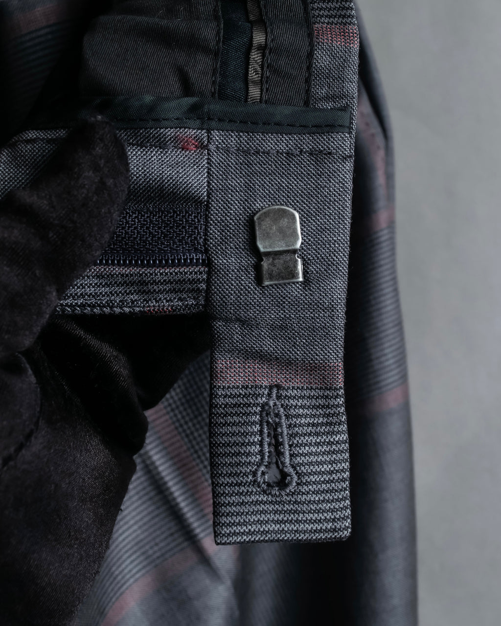 "GUCCI" Glen plaid wool wide tapered slacks
