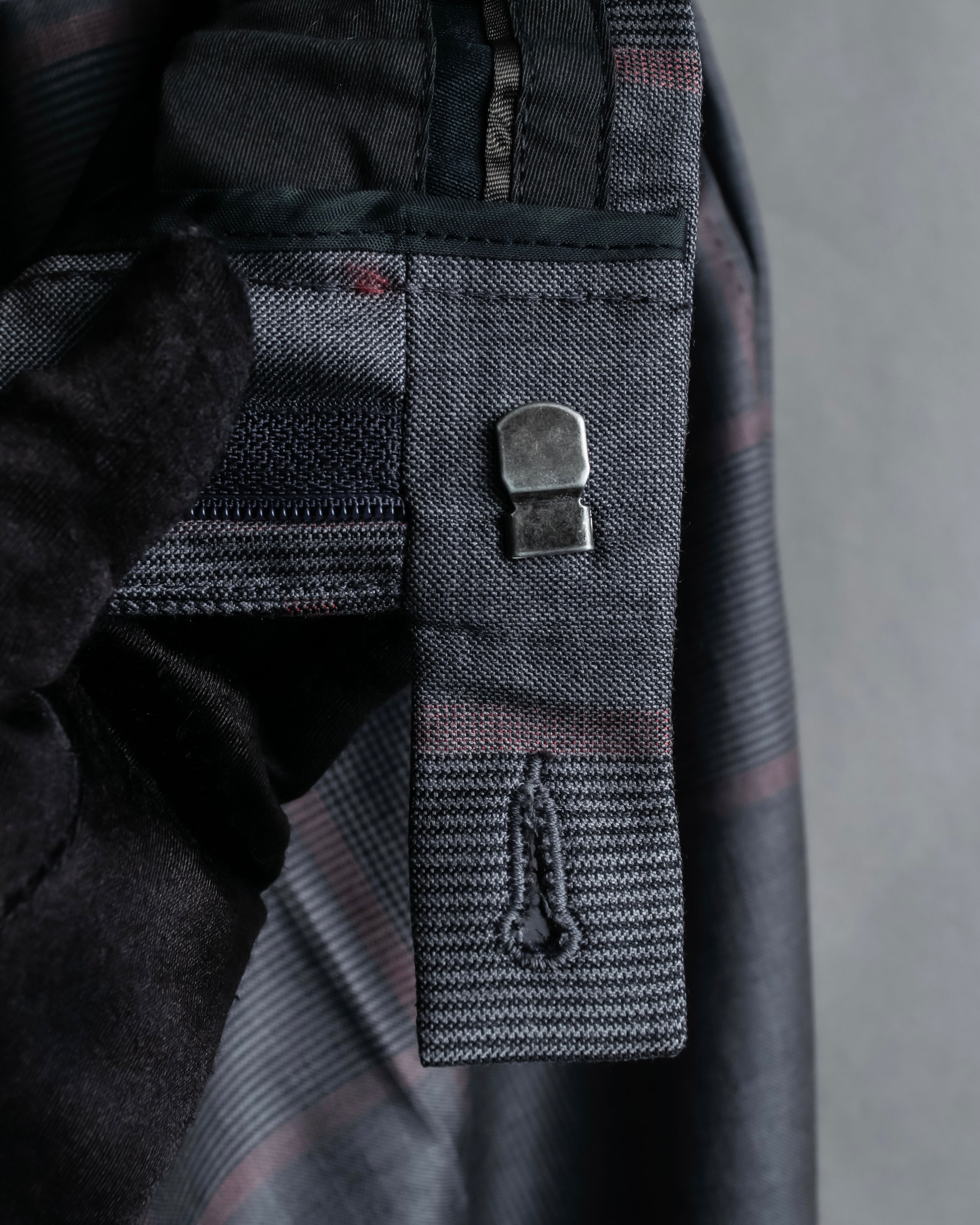 "GUCCI" Glen plaid wool wide tapered slacks