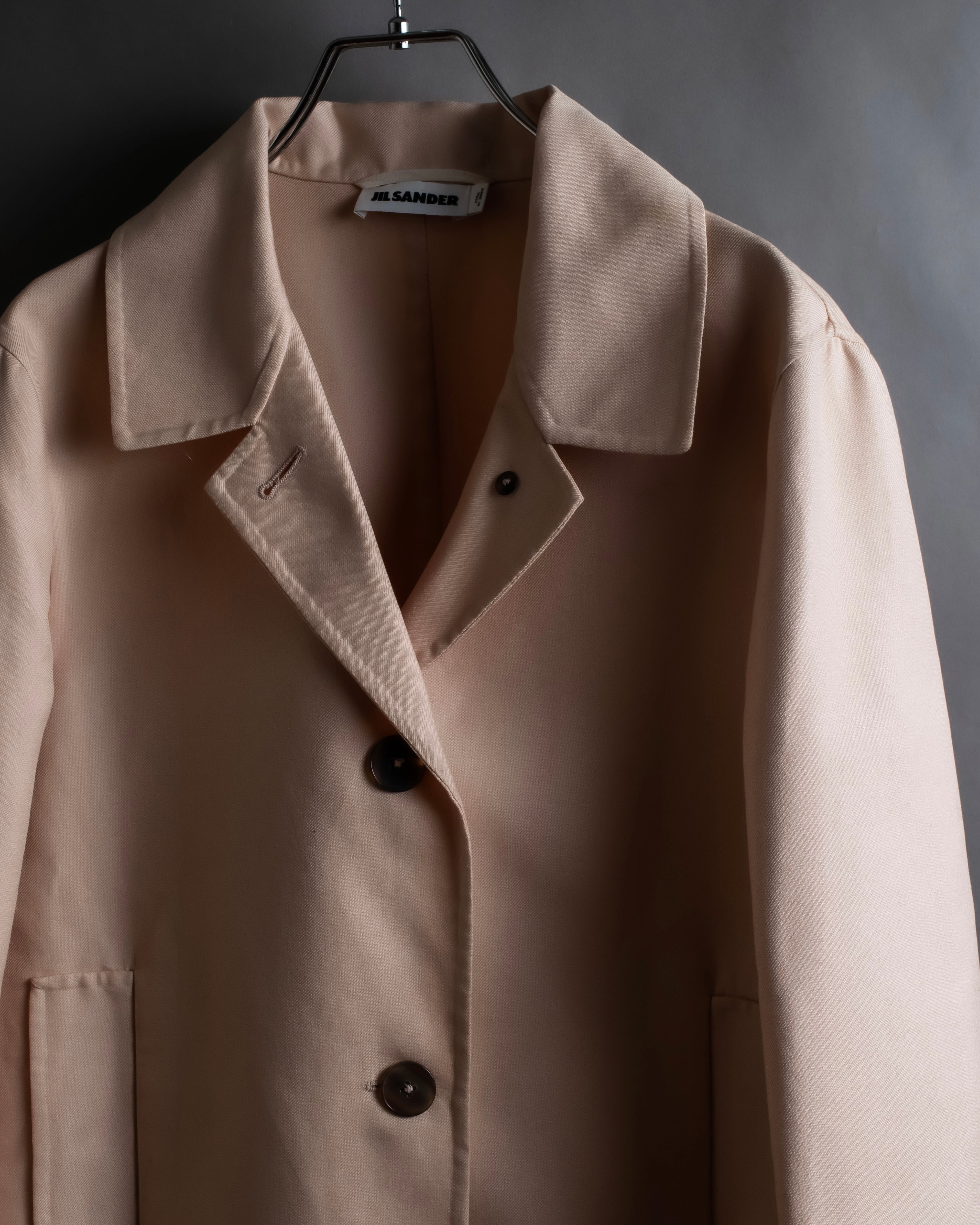 "JIL SANDER" Pink beige color spring coat