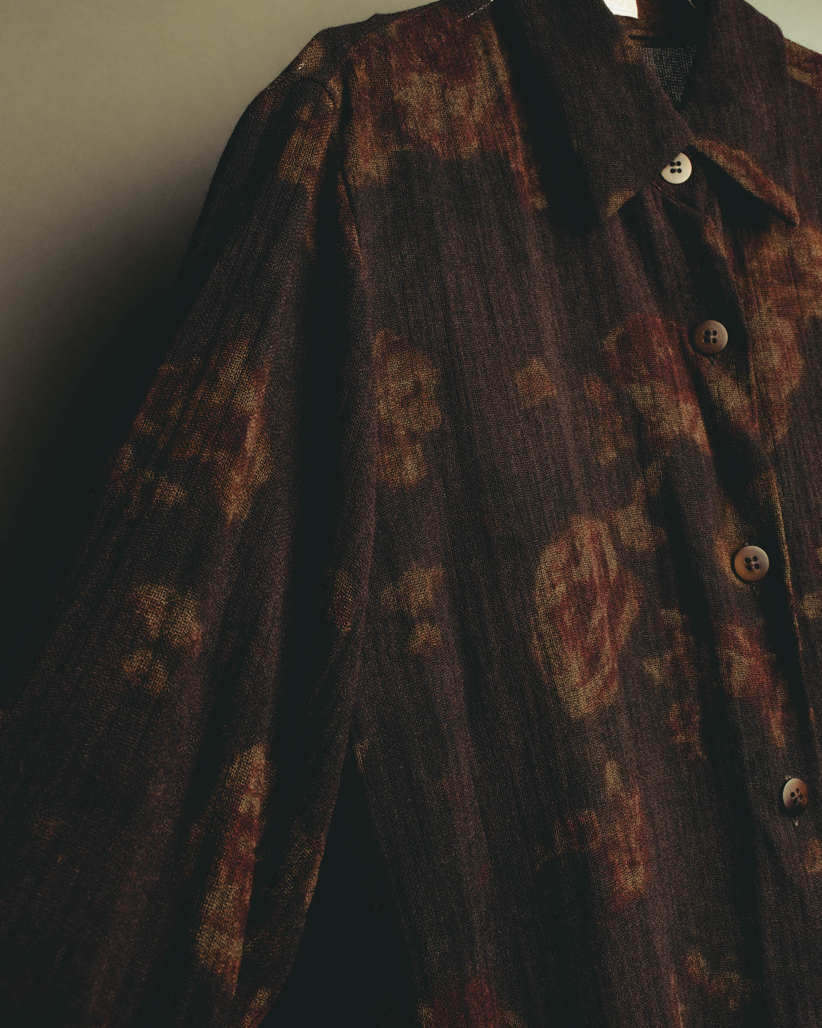 "Burberrys" 70's-90's floral button up shirt