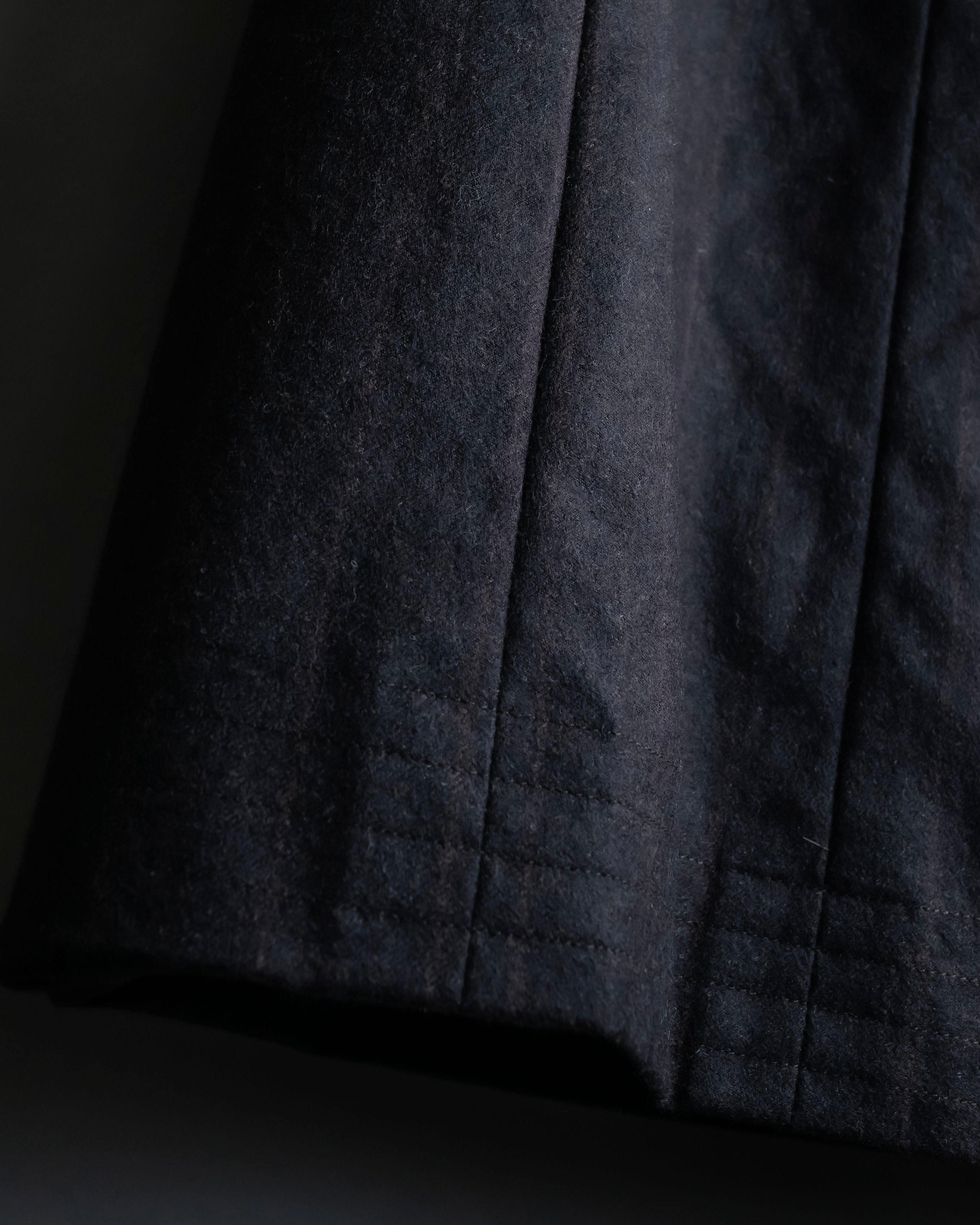 "CHANEL" Shadow stripe midi wrap skirt