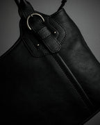 "Mila Schön" Horizontal minimalist metal fittings leather one-handle bag