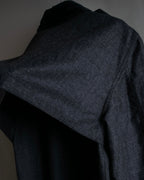 "GUCCI" 70's velvet collar design long coat