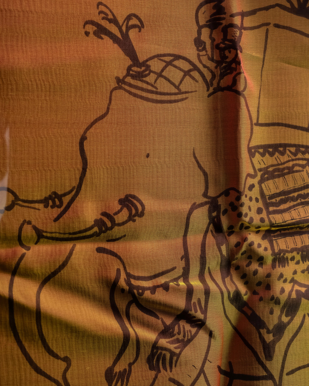 "HERMES" Exotic motif carre scarf