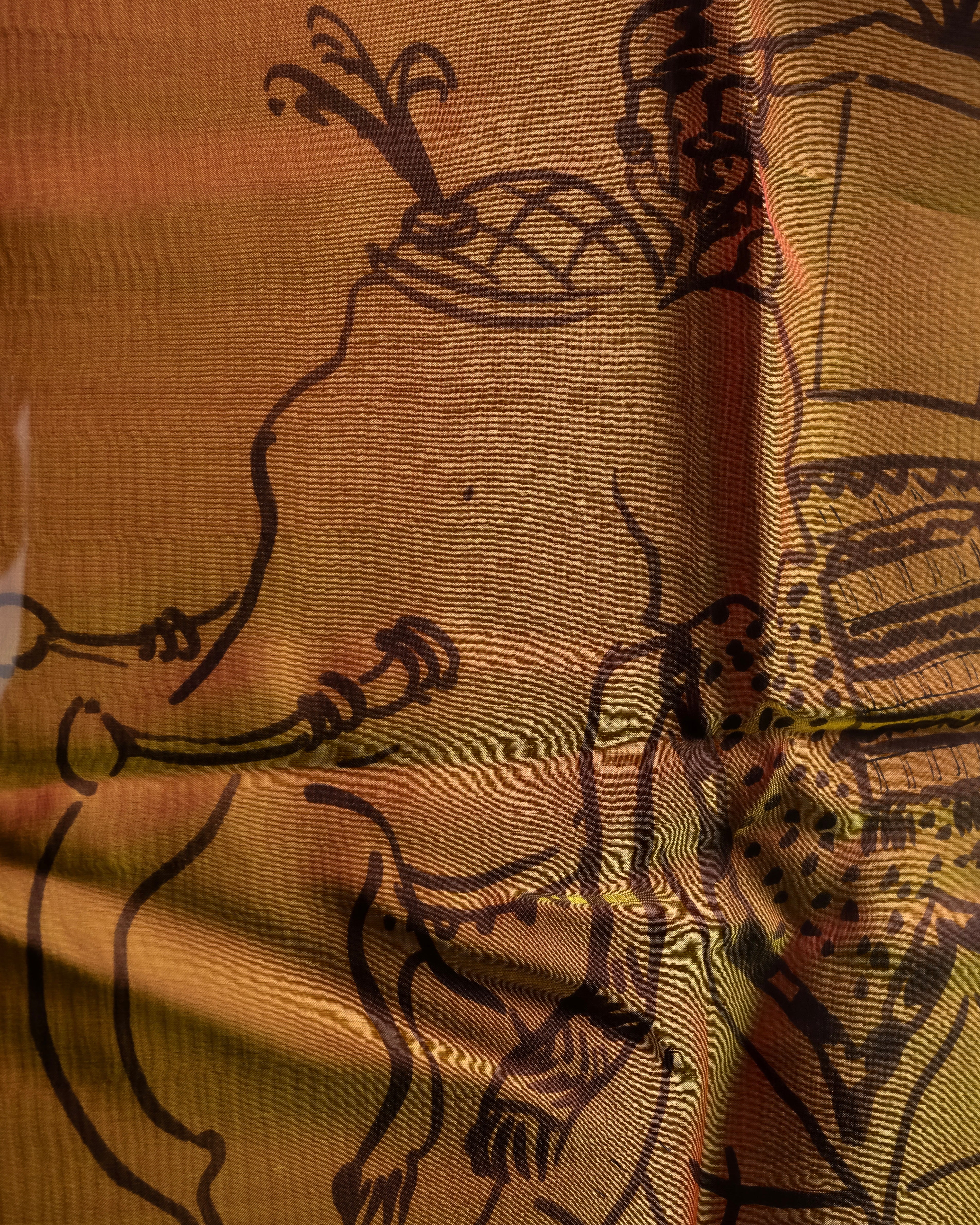 "HERMES" Exotic motif carre scarf