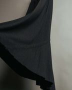 "Rick Owens Lilies" 10's-12's Vintage asymmetrical drape jersey midi skirt