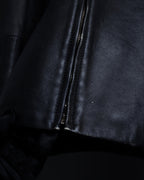 "Weekend Max Mara" Minimalist design center zip-up leather jacket