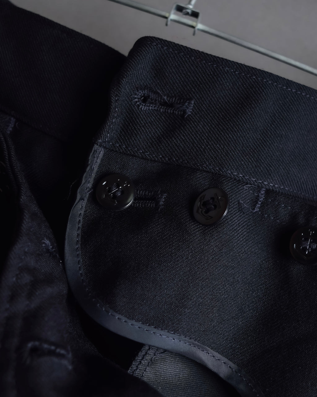 "US navy inspired lace back wide sailor pants"