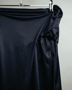 -SPECIAL– “Maison Martin Margiela” 12SS Draped satin maxi skirt