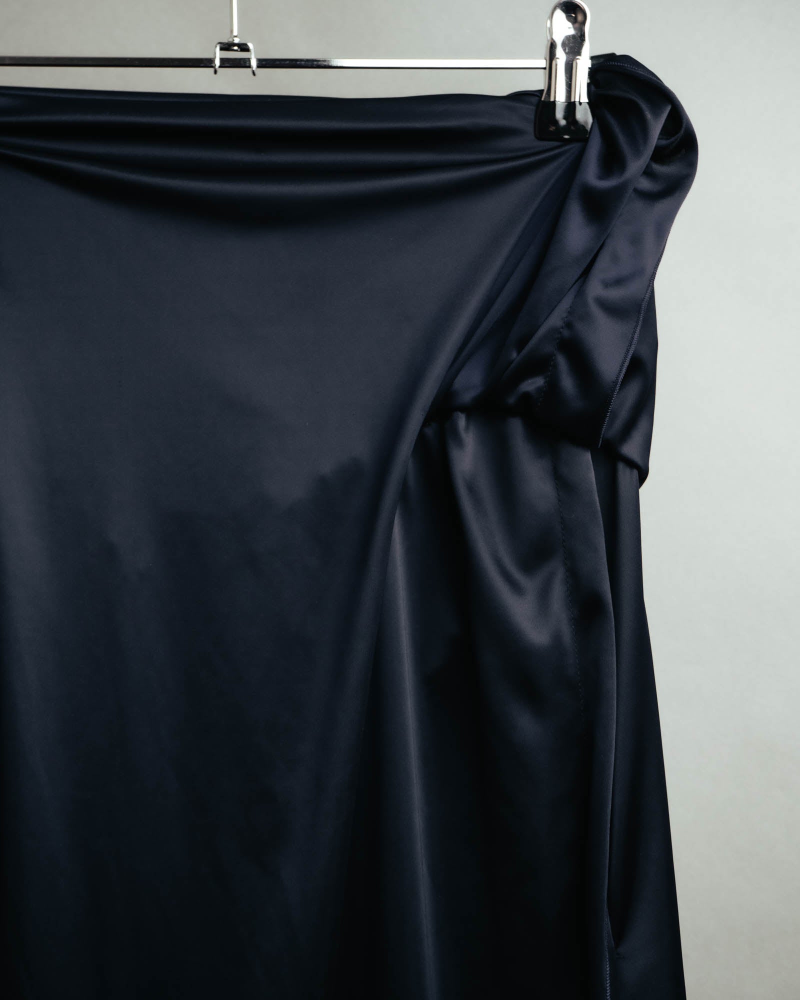-SPECIAL– “Maison Martin Margiela” 12SS Draped satin maxi skirt