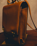 -SPECIAL- "Hermès" 80's Structured leather shoulder bag