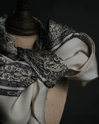 “HERMES” 1995–2005 Paisley botanical silk twill carré scarf