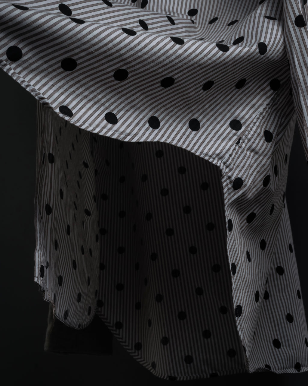 “COMME des GARÇONS HOMME DEUX” 17AW Polka dot stripe shirt