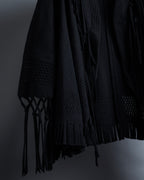 "ISSEY MIYAKE" 01AWRough knit fringe design cardigan