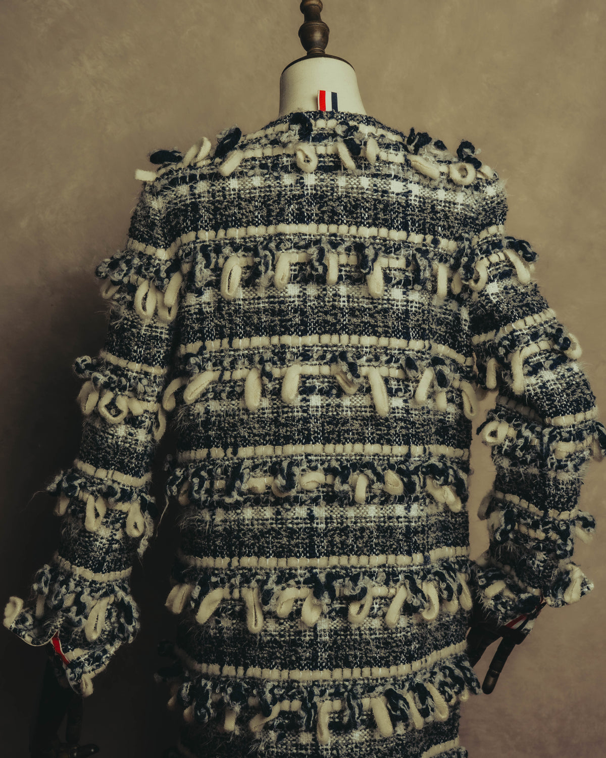 "THOM BROWNE" 2010's-20's Textured double breasted boucle coat