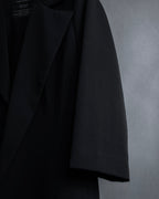 "Y's" Sharp lapel draping tailored coat