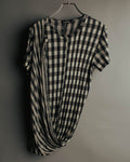 “tricot COMME des GARÇONS” 00’s-10’s Asymmetric gingham draped top