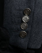 "Christian Dior" Metal button double-breasted tailored jacket