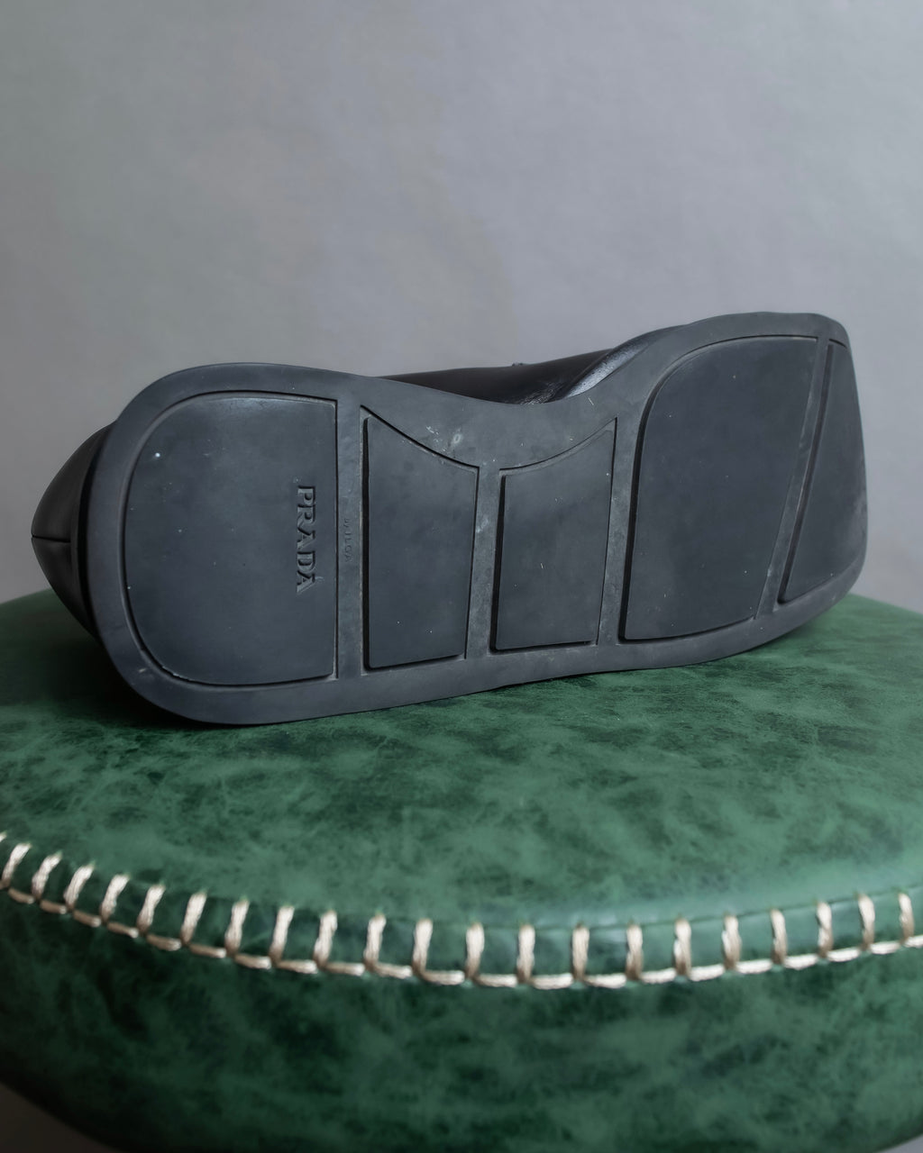 "PRADA" Chunky sole thick sole square toe loafers