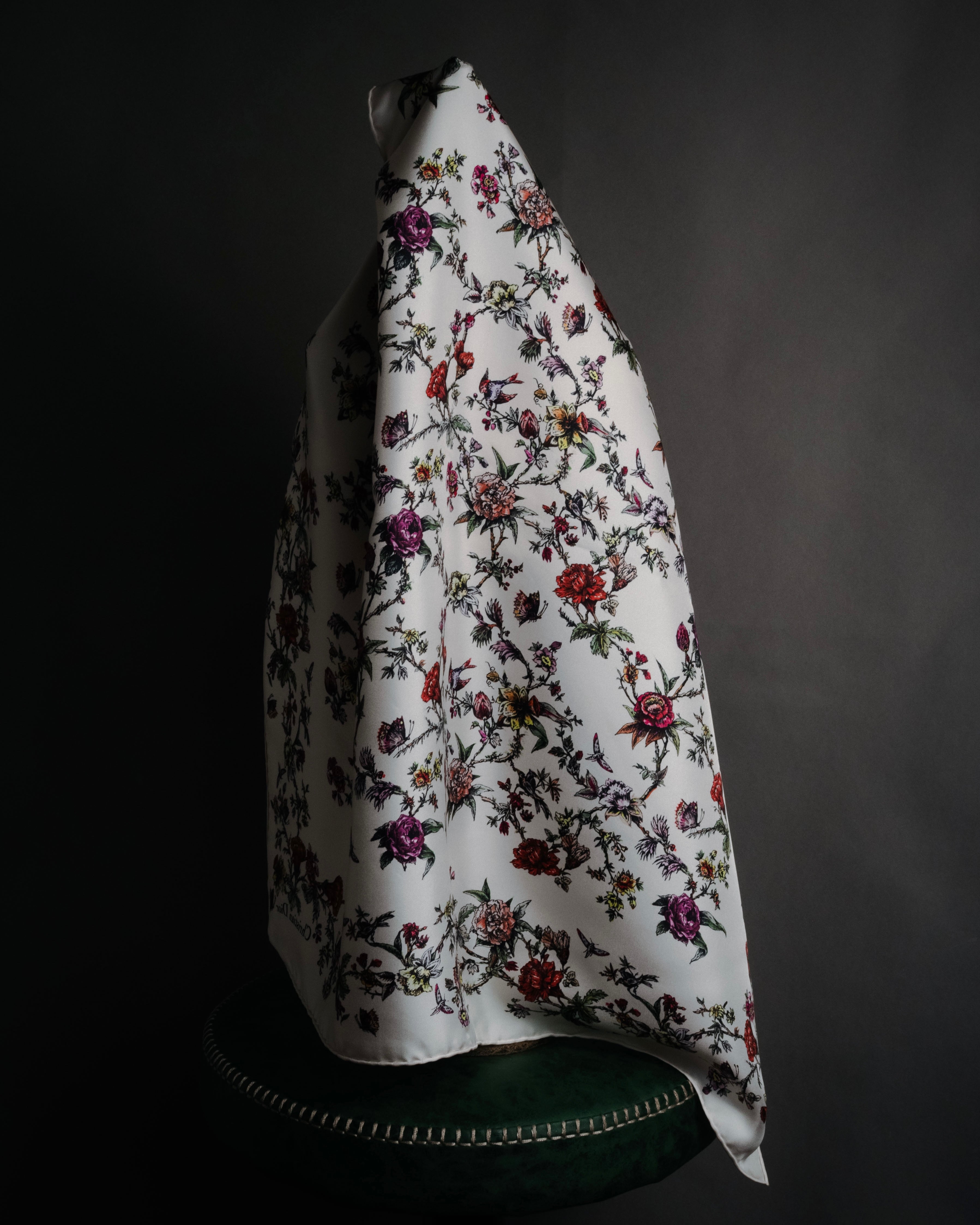 "Christian Dior" 2020-2023 botanical silk twill scarf