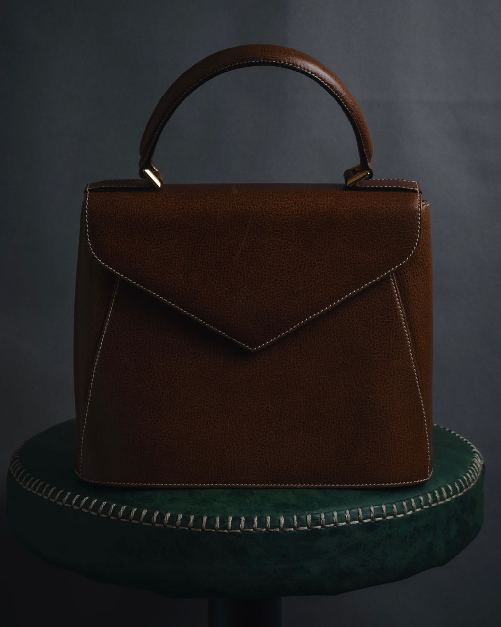 "Salvatore Ferragamo" 90’s structured top-handle leather bag