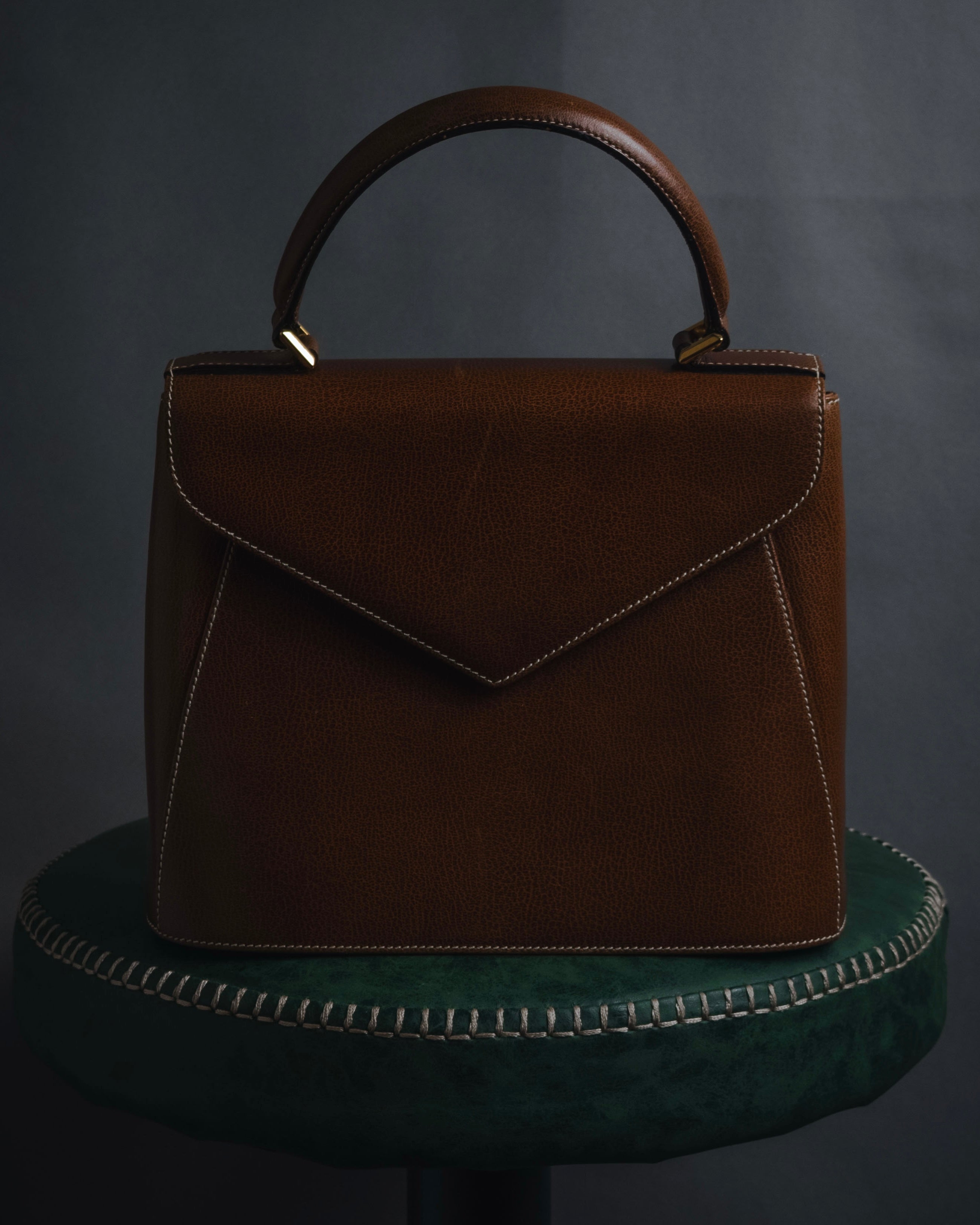 "Salvatore Ferragamo" 90’s structured top-handle leather bag