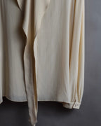 "GUCCI" Michele period frill lace silk bowtie shirt