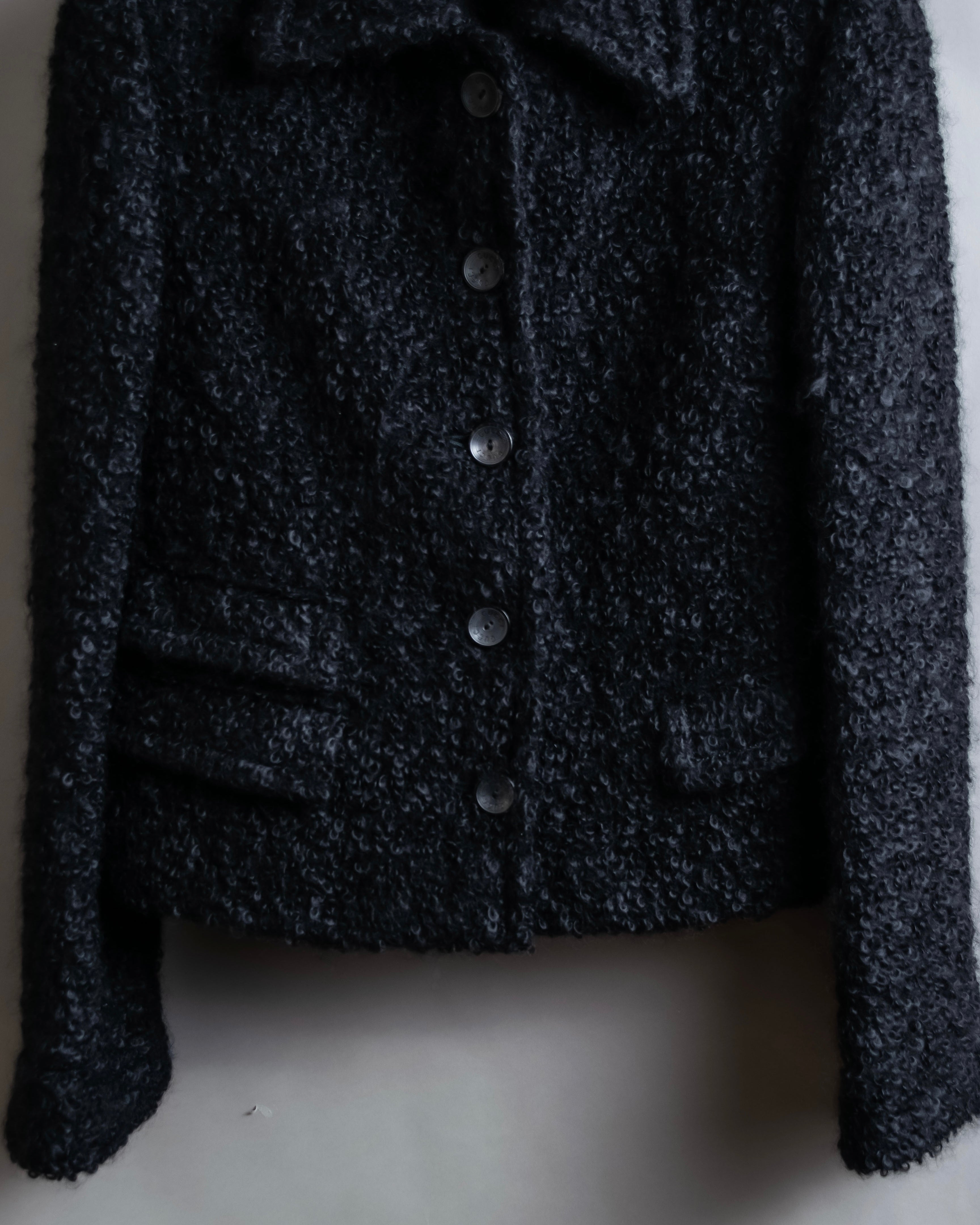"GUCCI" Compact pattern bouclé wool jacket
