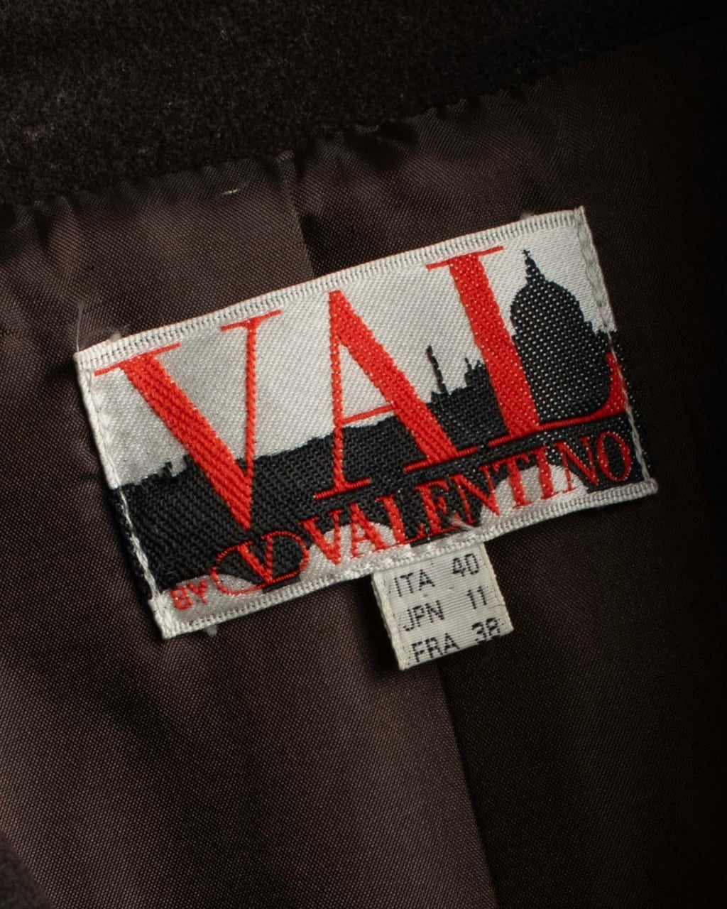 "VAL by VALENTINO" Military detailing hidden placket melton coat