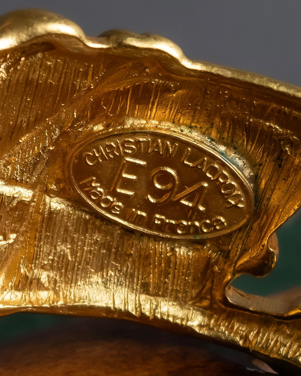 "Christian Lacroix" Sculptural detail gold bracelet