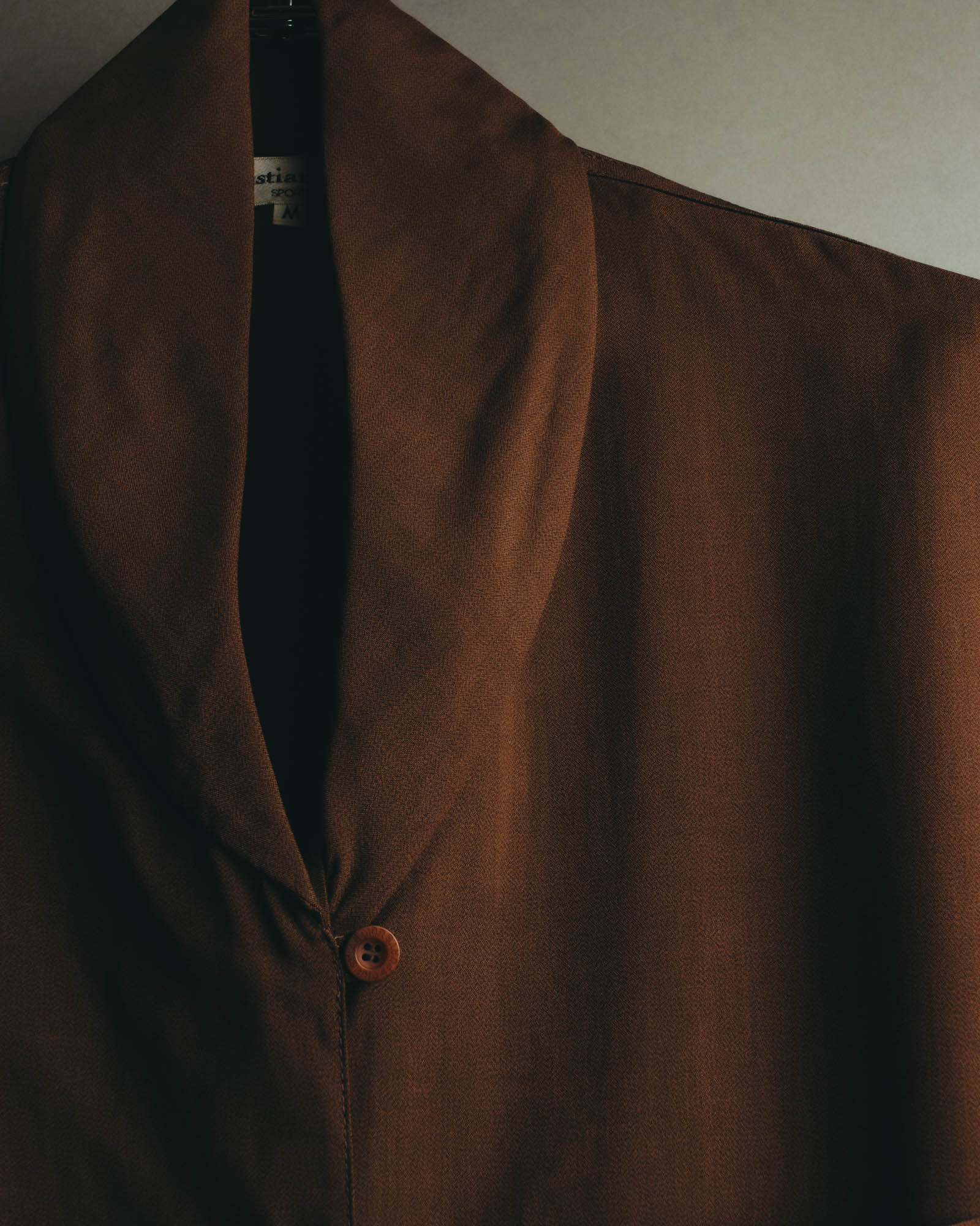 "Christian Dior" 80's  Lustrous silk blend long sleeve shirt