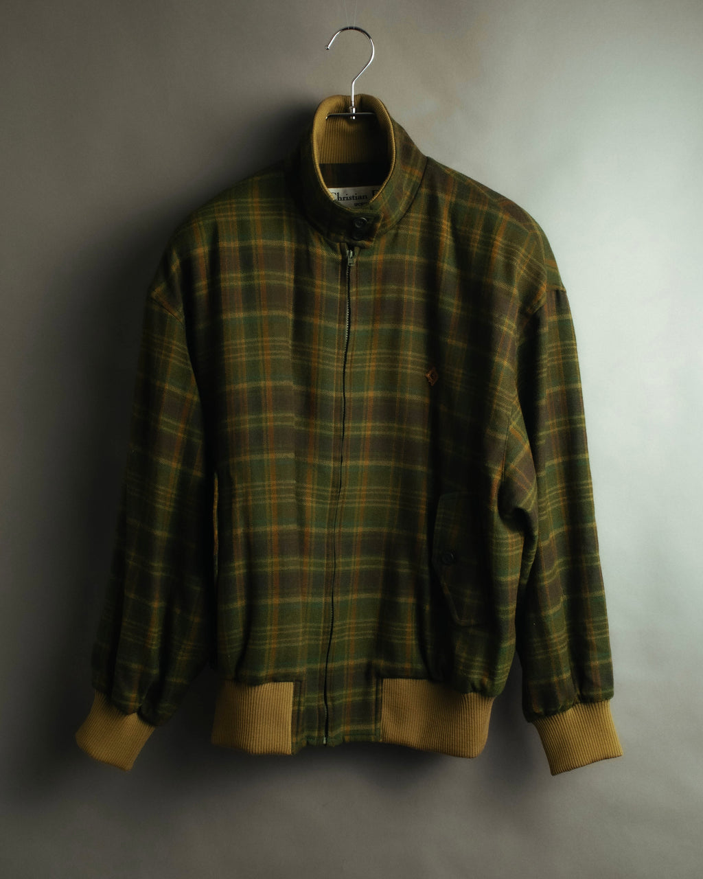 "Christian Dior" 80's-90's Wool plaid blouson and trousers set