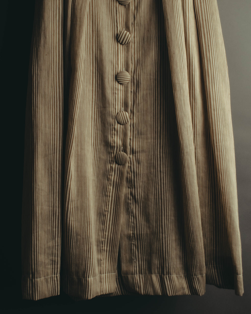 "DESTREE" 2020's Striped linen blend maxi skirt